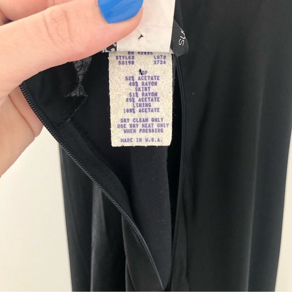 Vintage 90’s Dawn Joy Fashion Satin Bias Cut High Neck Floral Gown Maxi Dress - Picture 11 of 12